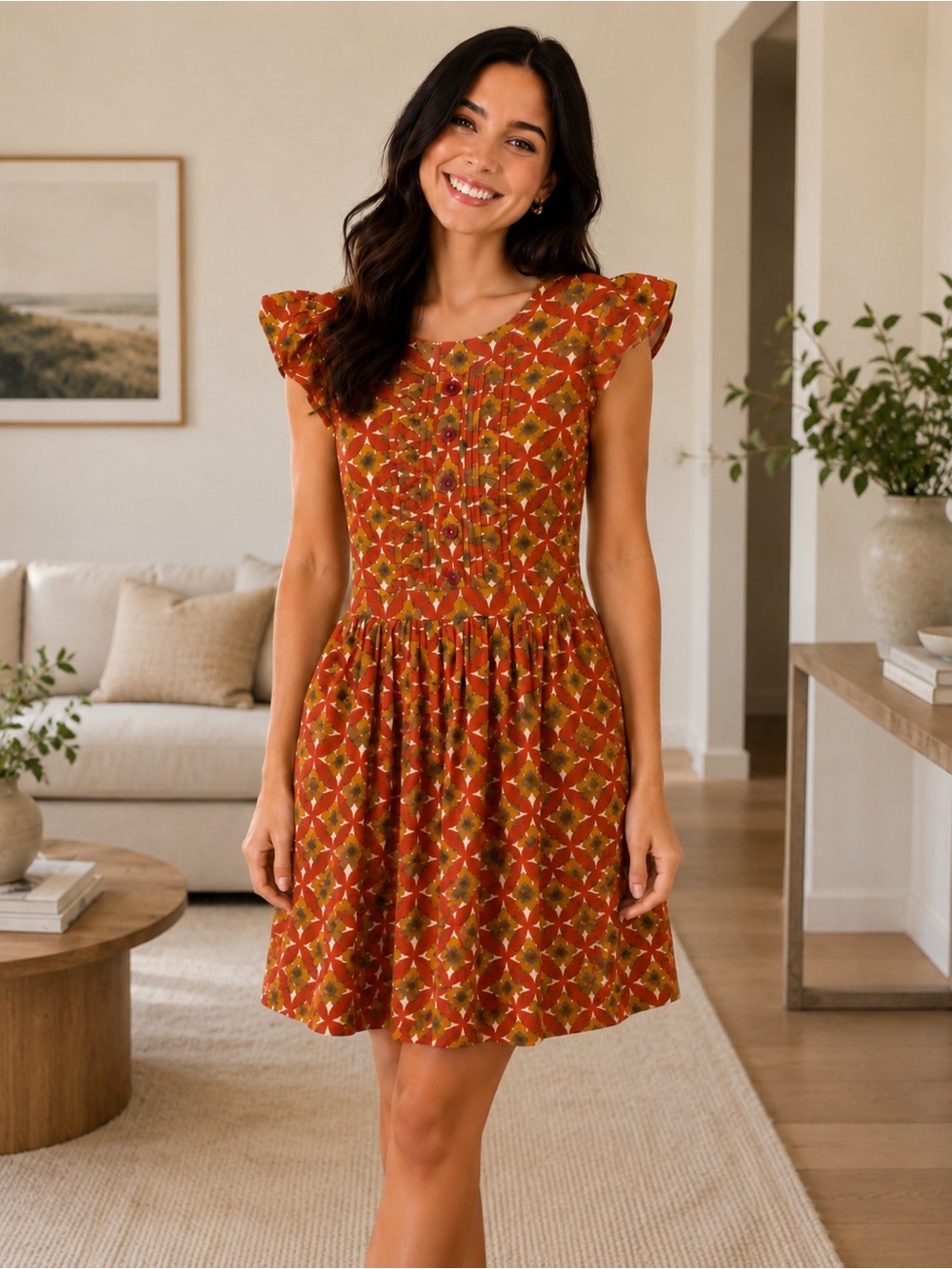 Matilda Jane Character Counts Orange Floral Dress